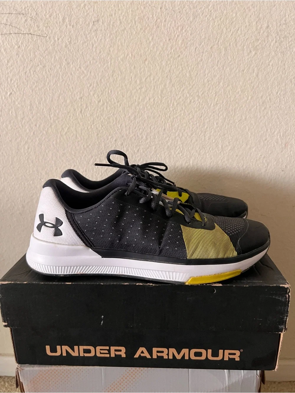 Under Armour Black and Yellow Men's Training Shoes